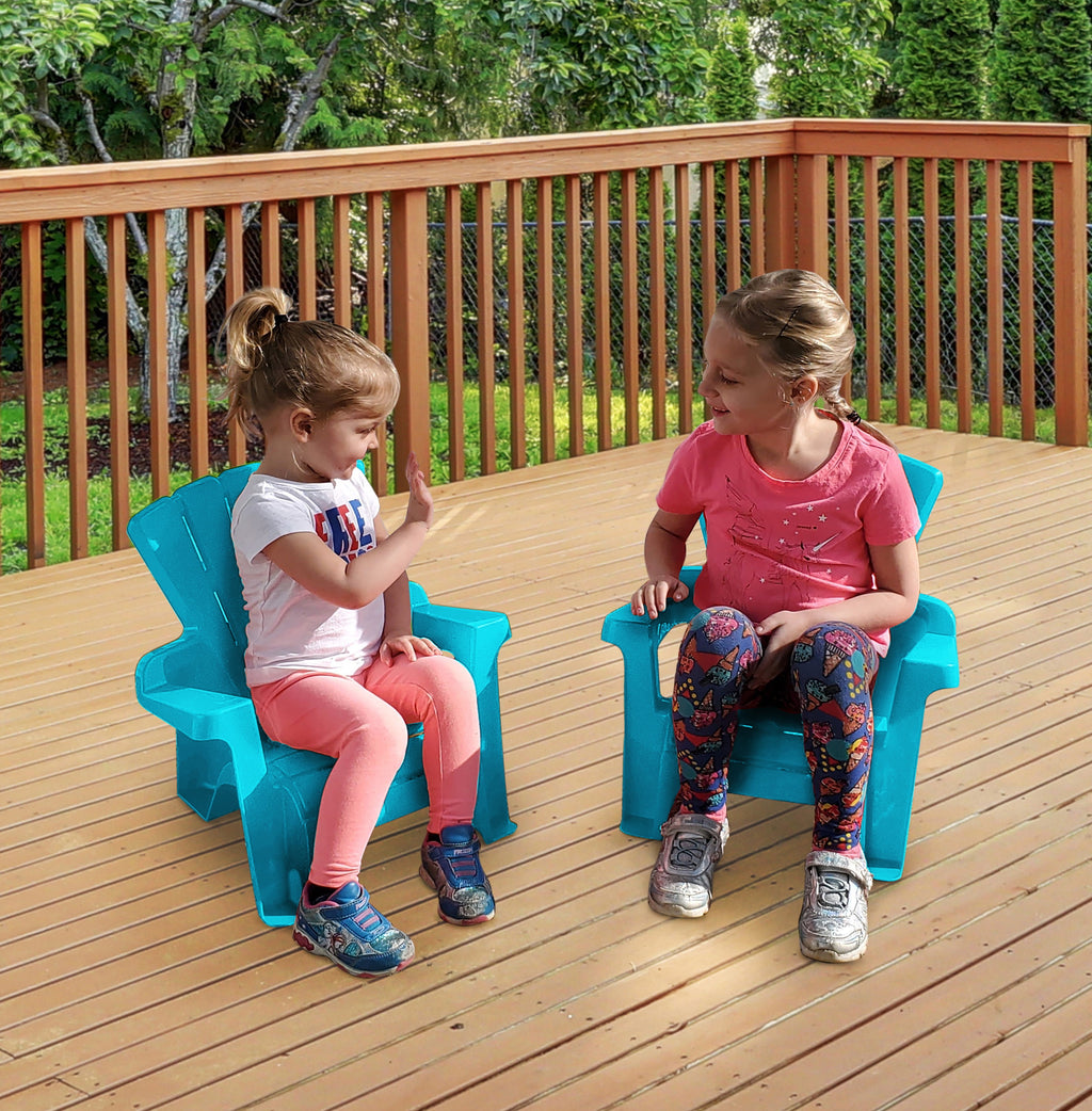 Play Day Adirondack Chair for Toddlers, Turquoise, 1 Seat