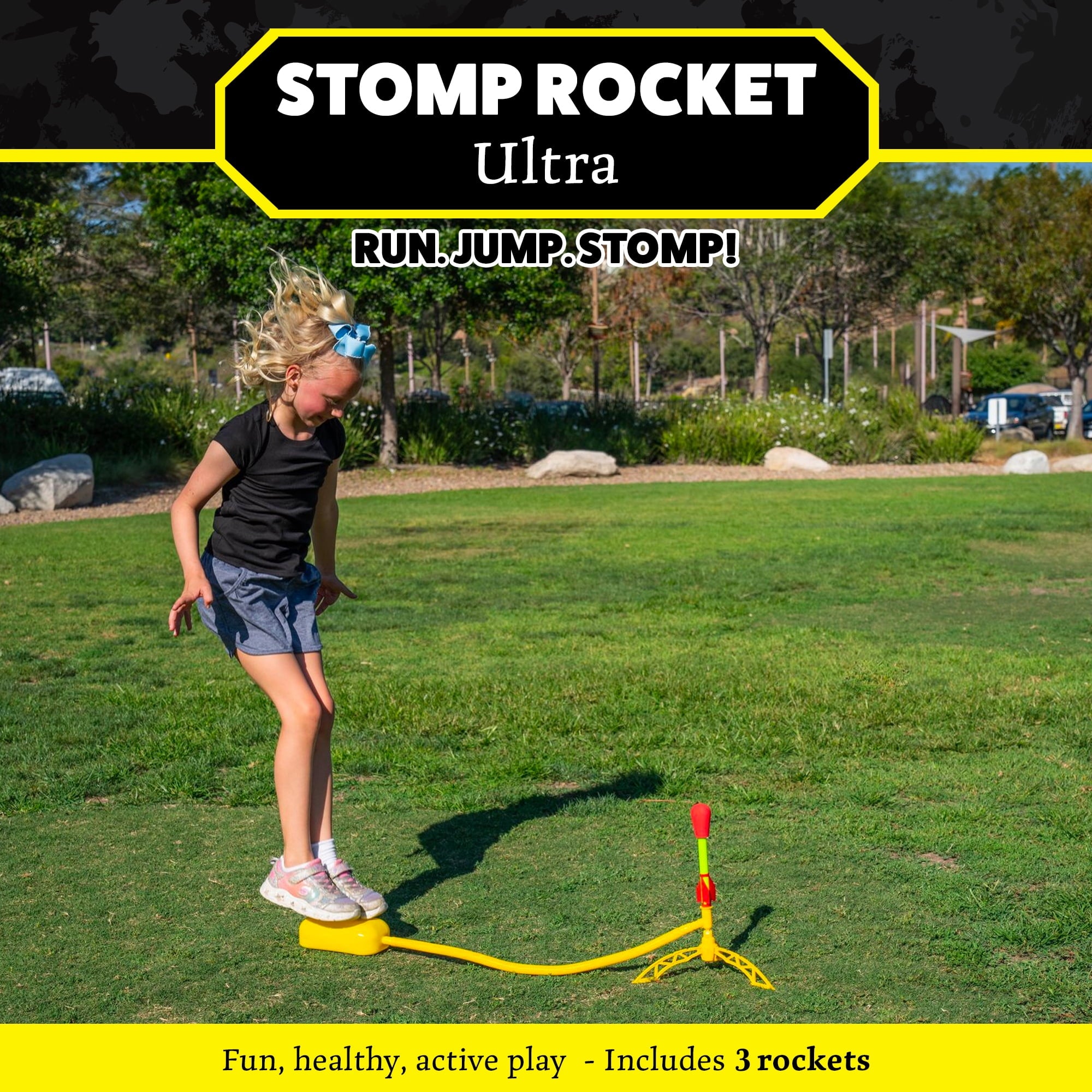 Stomp Rocket® Original Ultra Rocket Launcher for Kids, Soars 200', Adjustable Launcher, Kids Ages 5+