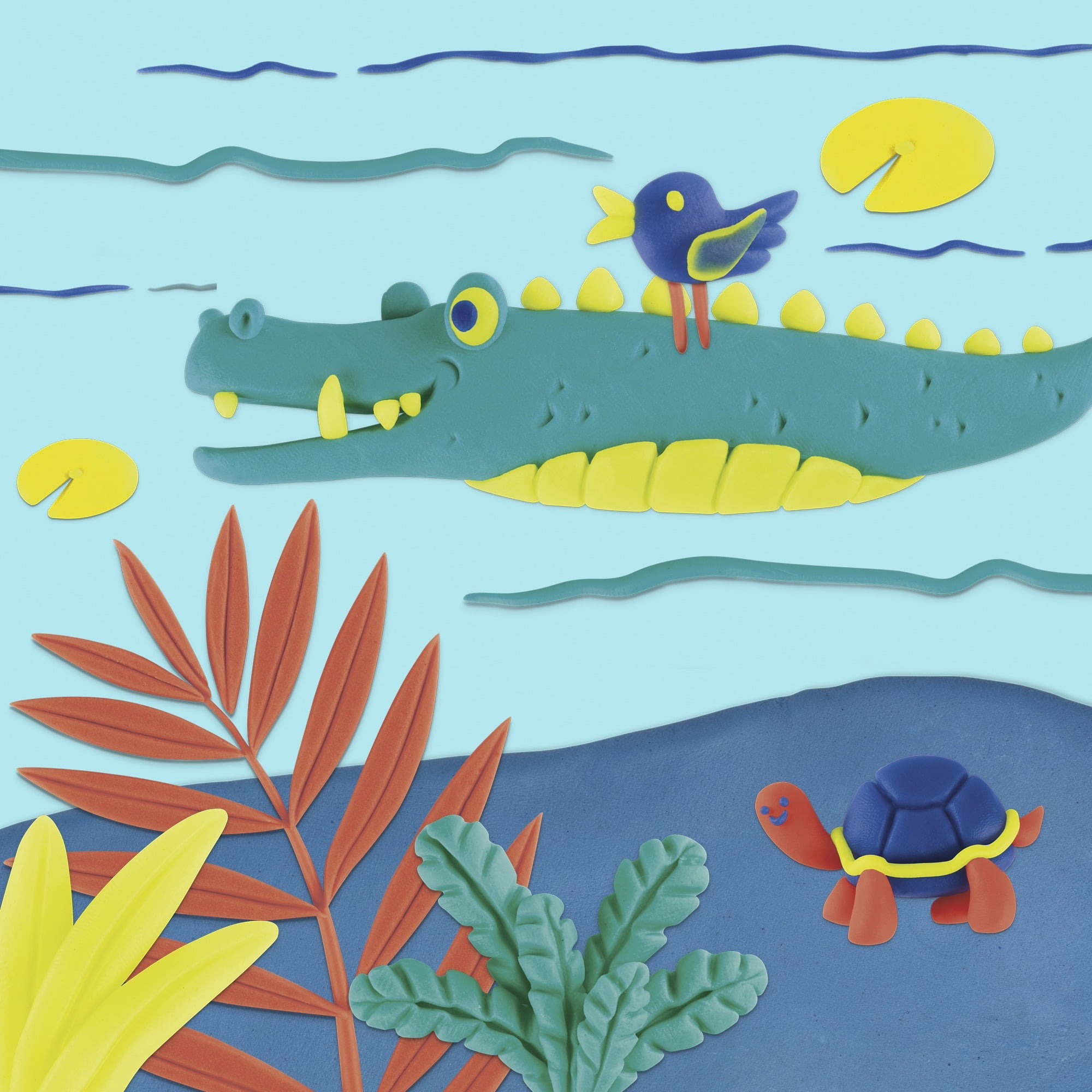 Play-Doh 4 Pack of Wild Non-Toxic Colors, 4-Ounce Cans (Dark Blue, Bright Green, Orange, Green), Classroom Supplies, Preschool Crafts