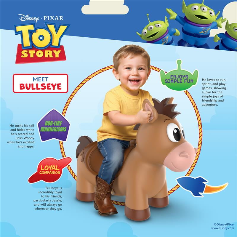 Disney Toy Story Bullseye Inflatable Hopper for Kids with Pump