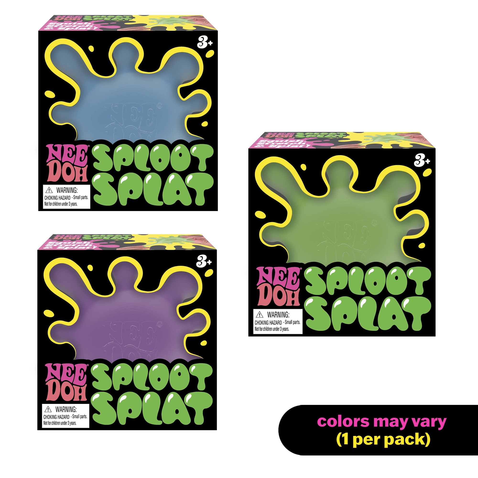 NeeDoh Sploot Splat, Novelty Fidget Toy, Multiple Colors, Children Ages 3+