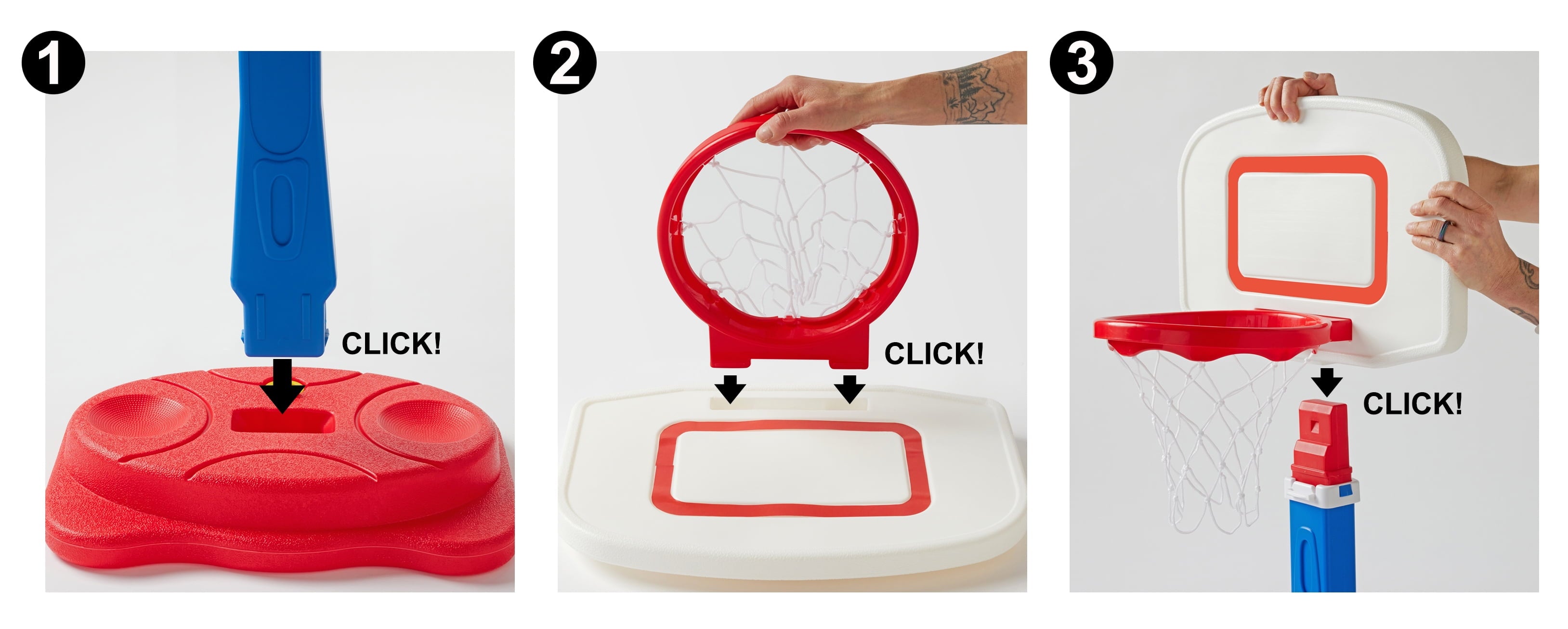 Play Day Adjustable Basketball Goal with Built-In Ball Storage and Easy Assembly