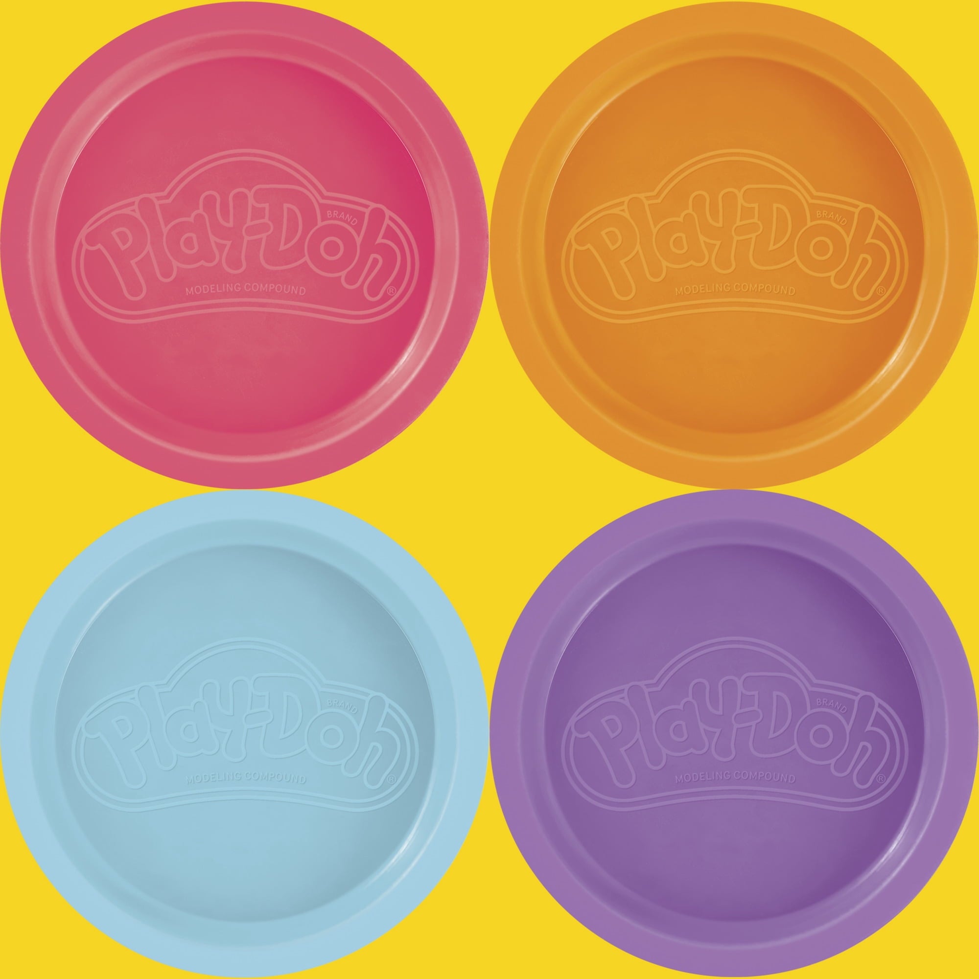 Play-Doh 4-Pack of Sweet Colors Modeling Compound, Blue, Pink, Orange, & Purple, Classroom Supplies, Preschool Crafts