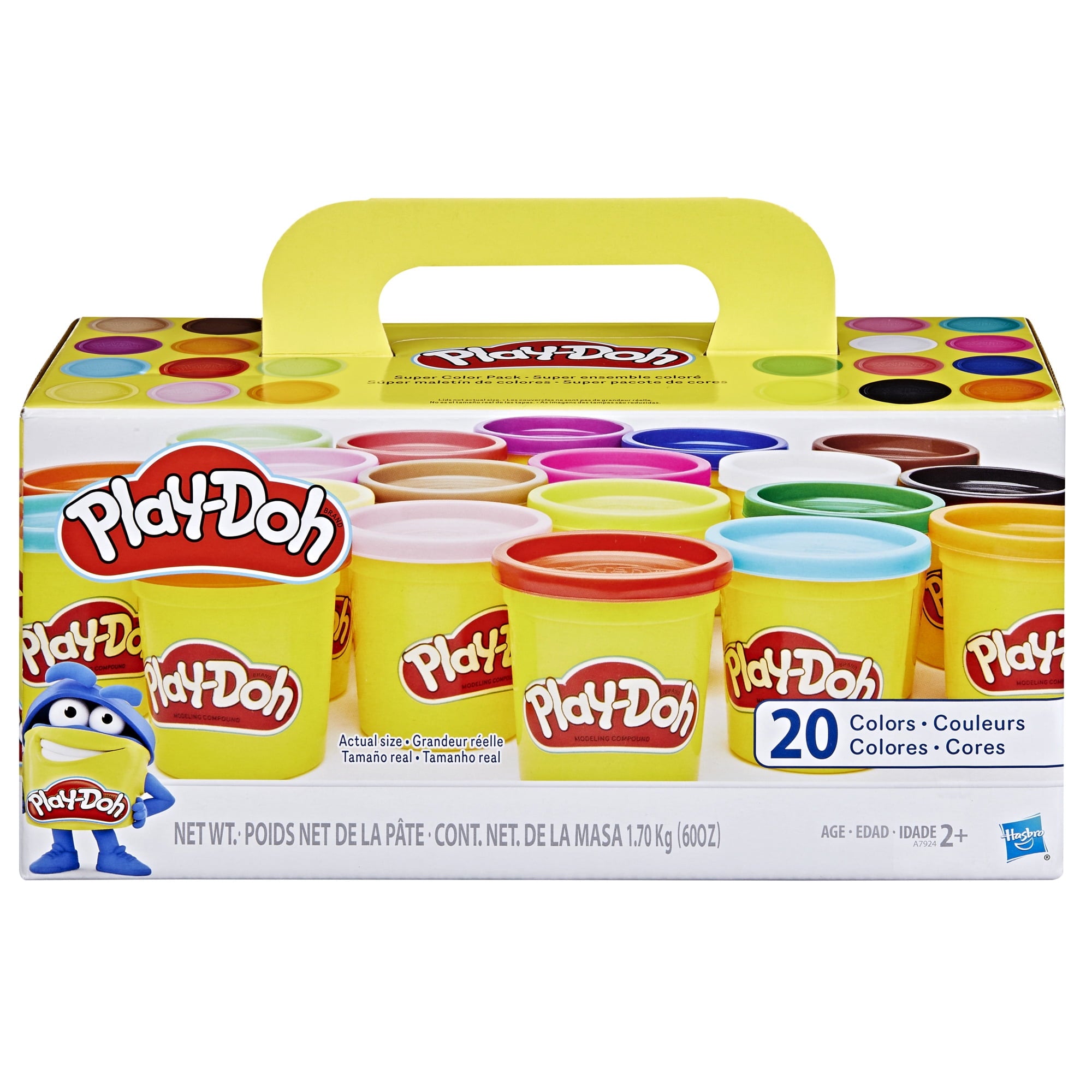 Play-Doh Super Color 20-Pack of 3-Ounce Cans, Kids Toys for Ages 2+, Arts and Crafts for Kids