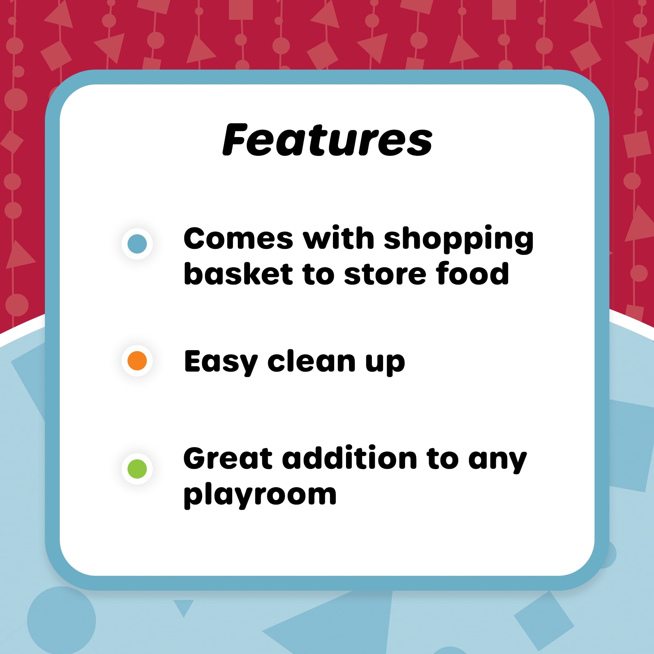 Kid Connection Play Food Basket, 100 Pieces, Toddler Toys