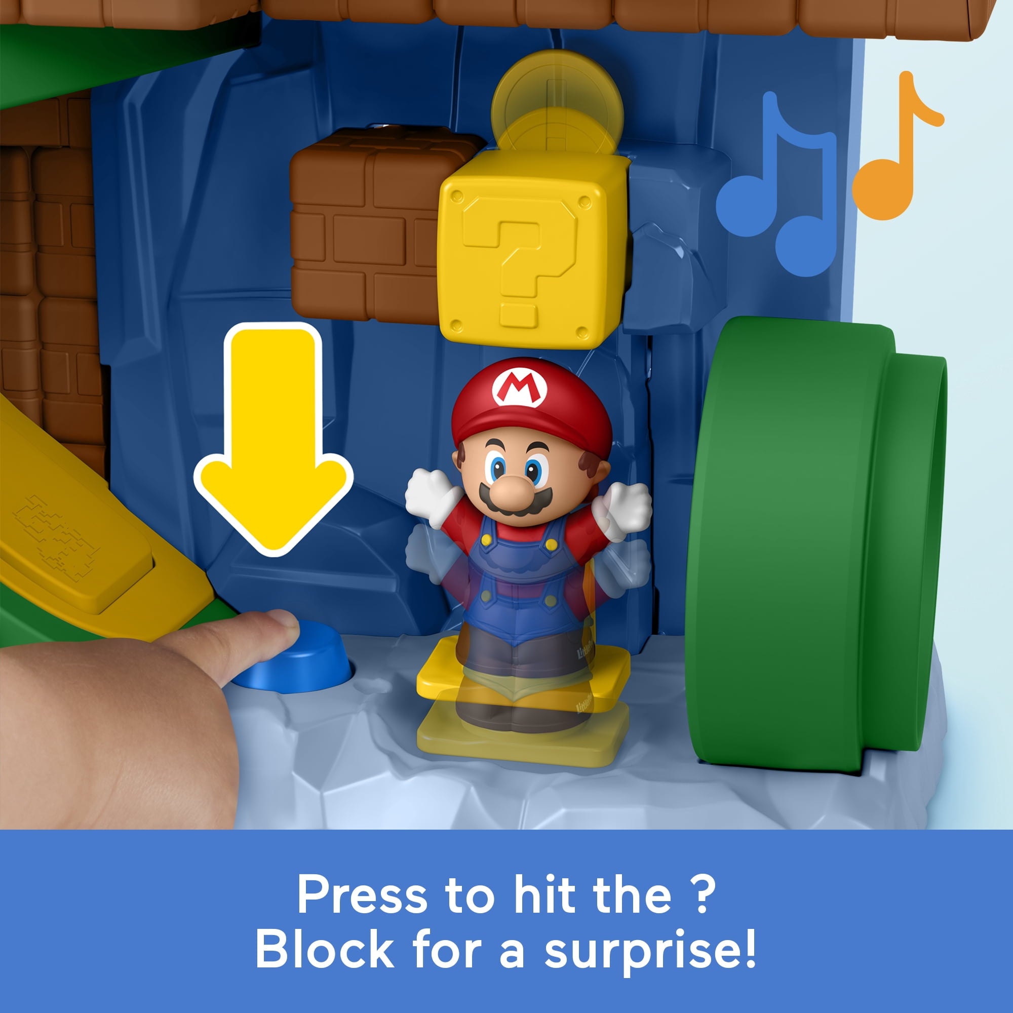 Fisher-Price Little People My Mario Adventure Playset, Musical Toddler Toy with 2 Figures