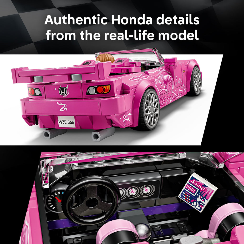 LEGO Speed Champions 2 Fast 2 Furious Honda S2000 Car Toy for Kids, Boys, and Girls, Ages 9+ - Gift for Birthdays for Race Car and Movie Fans - Includes Suki Minifigure - 77241