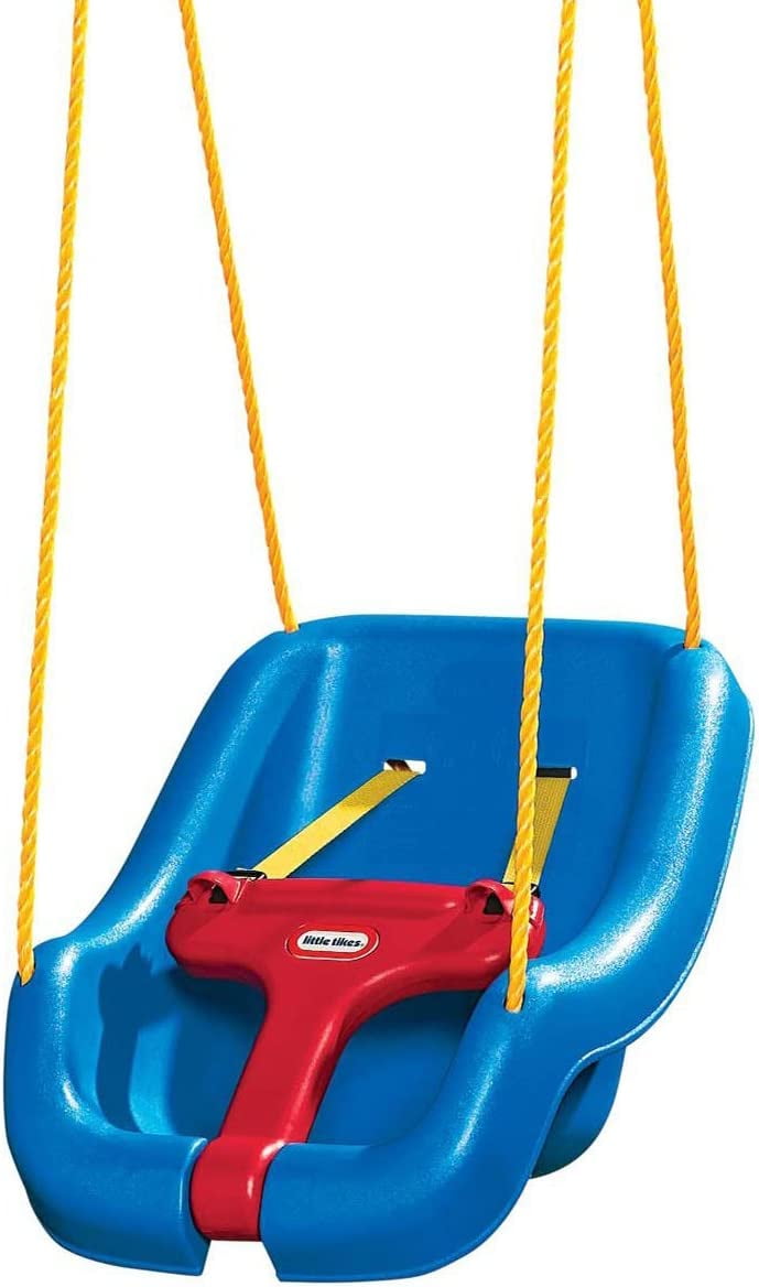 Little Tikes 2-in-1 Snug and Secure Swing, High Back Swing, Blue