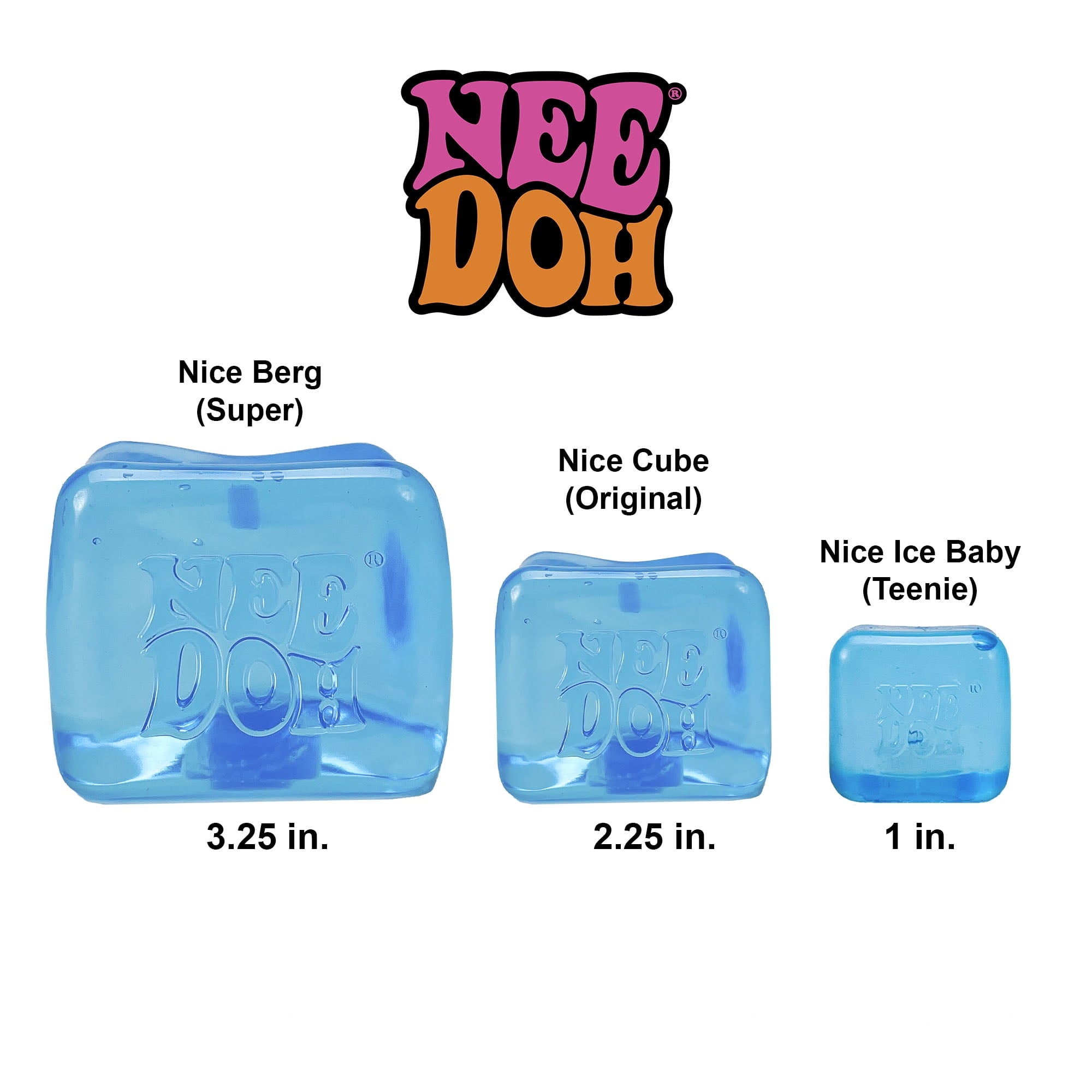 NeeDoh Nice Cube, Satisfying Square Shaped Sensory Toy, Colors May Vary, Children Ages 3+