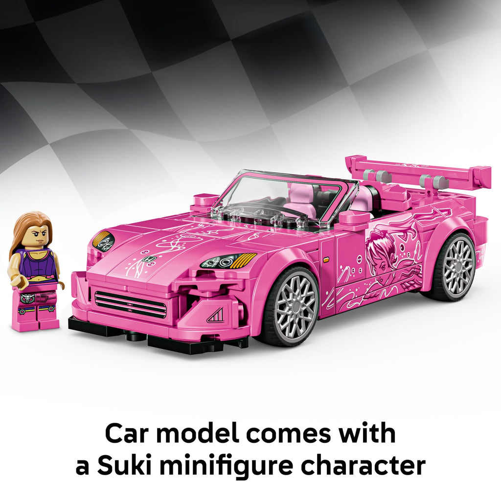 LEGO Speed Champions 2 Fast 2 Furious Honda S2000 Car Toy for Kids, Boys, and Girls, Ages 9+ - Gift for Birthdays for Race Car and Movie Fans - Includes Suki Minifigure - 77241