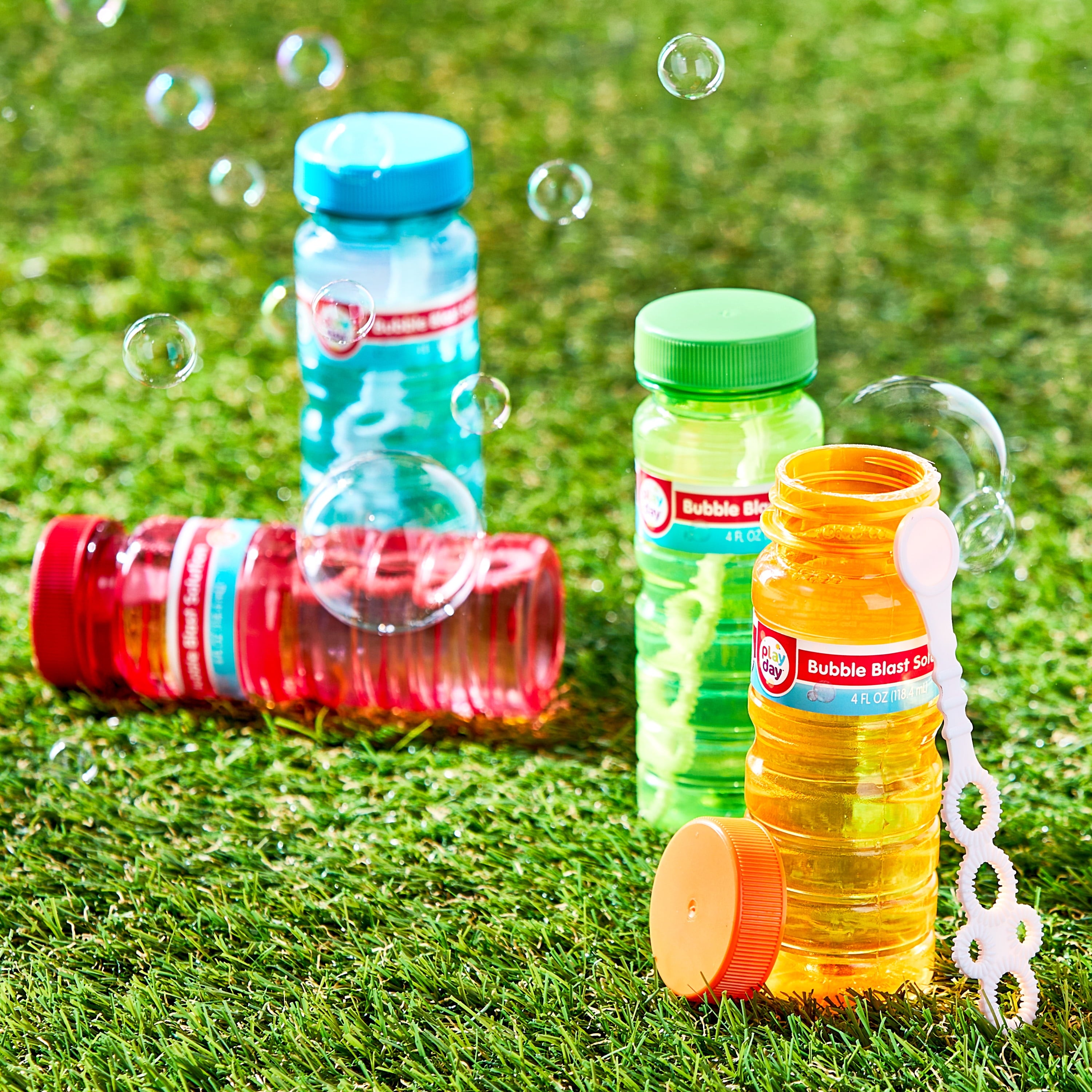 Play Day 4 FL OZ Bubbles, 8 Pack, 4 Colors