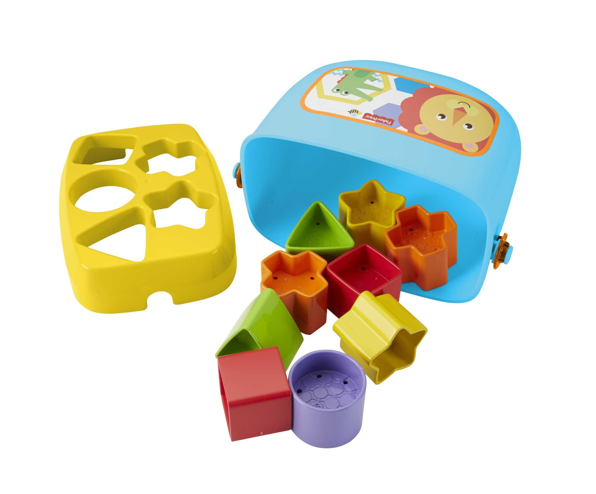Fisher-Price Baby’s First Blocks Shape Sorting Toy with Storage Bucket, 12 Pieces For Baby & Toddler