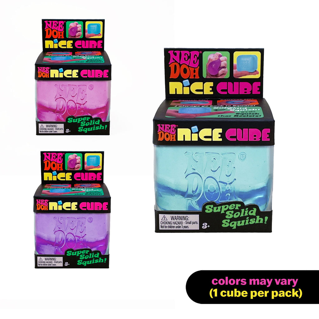NeeDoh Nice Cube, Satisfying Square Shaped Sensory Toy, Colors May Vary, Children Ages 3+